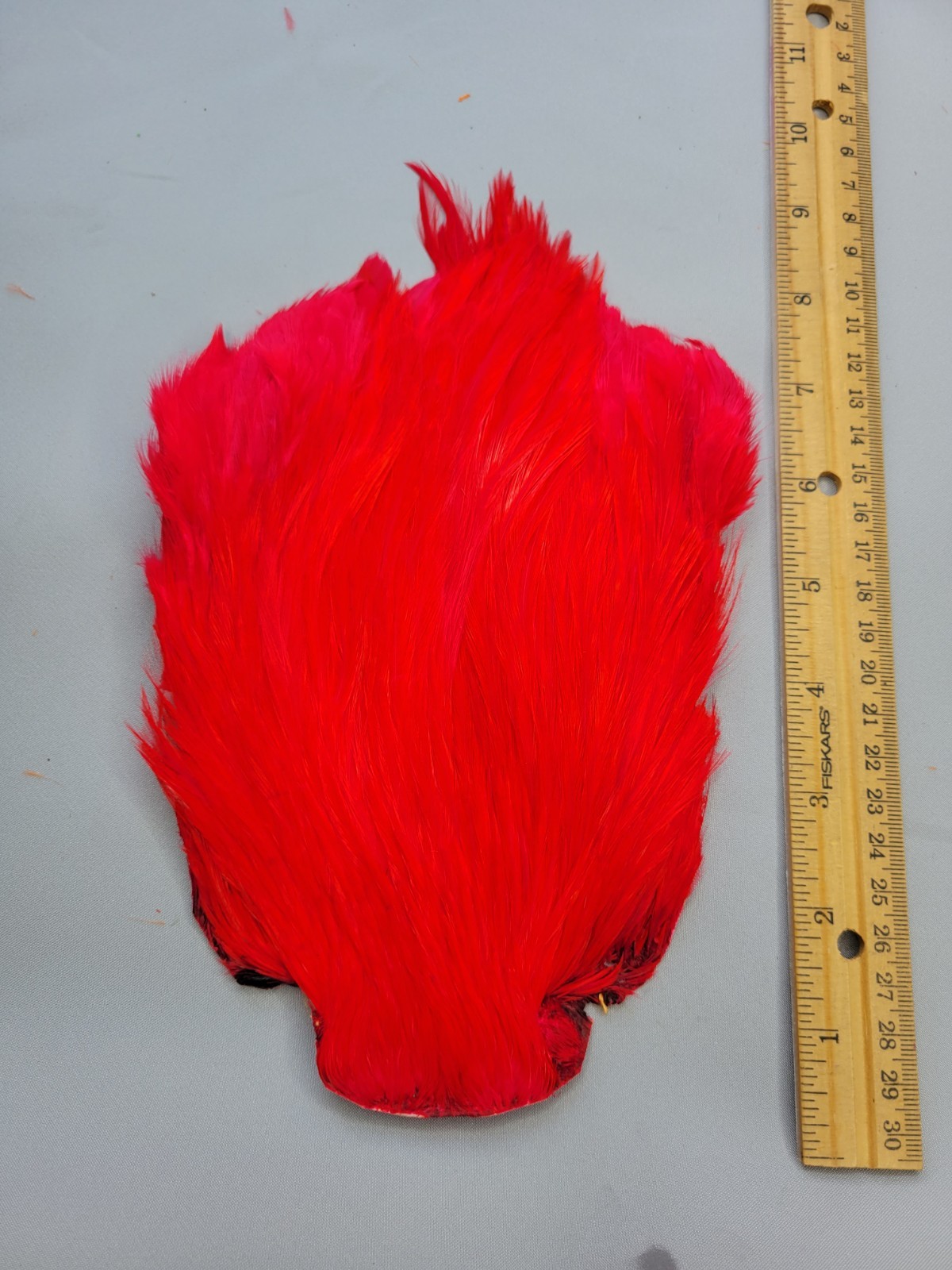 Lot 169,  Top Quality  RED  India Rooster Streamer Neck Cape Feathers