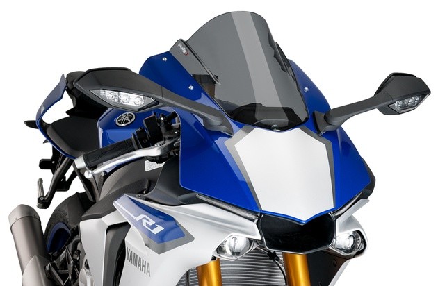 Puig Racing Windscreen Dark Smoke #7648F Yamaha YZF-R1/YZF-R1M/YZF-R1S