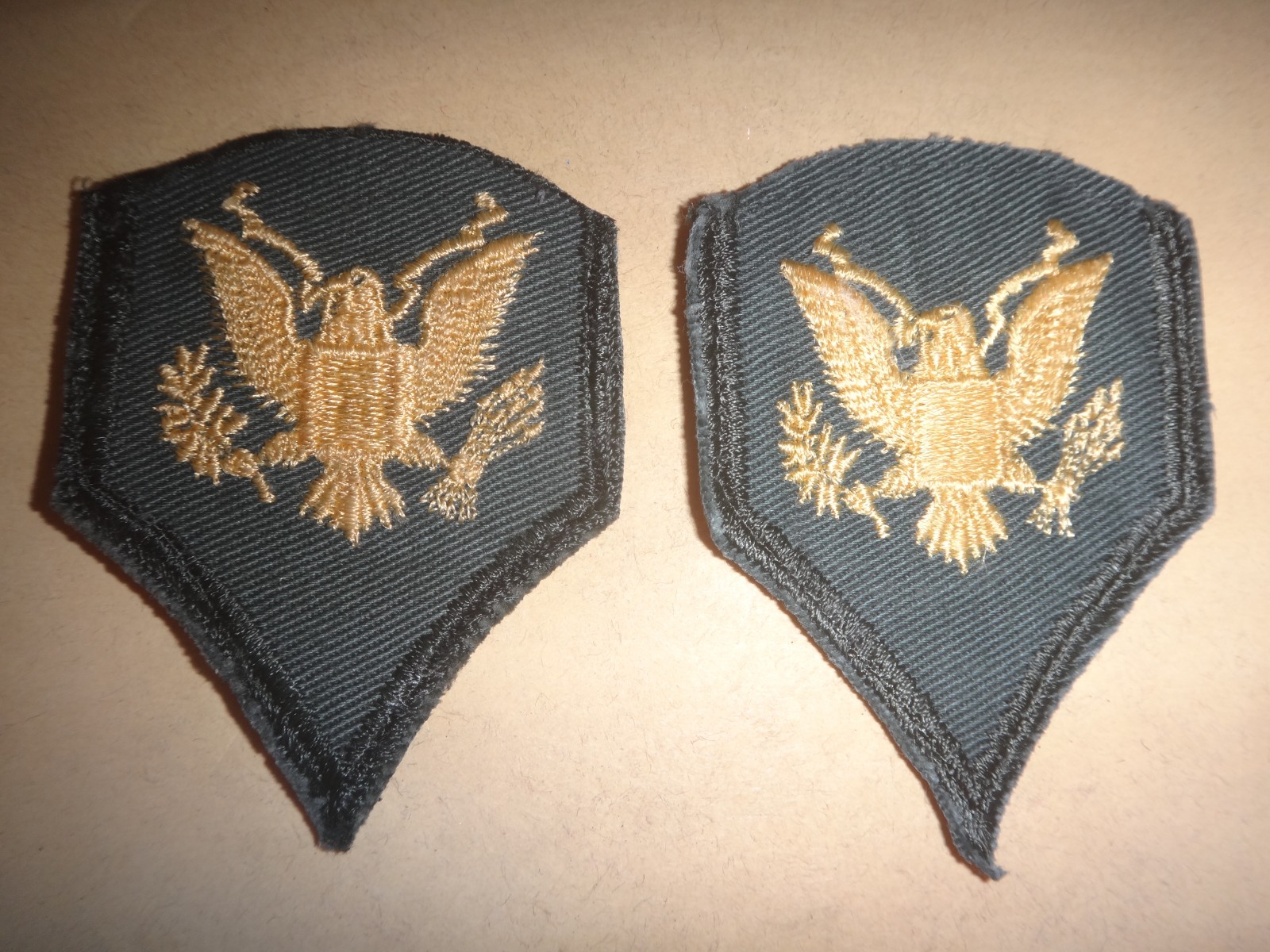 Pair Of US Army SPECIALIST 3rd Class Subdued Chevrons *Never Worn*