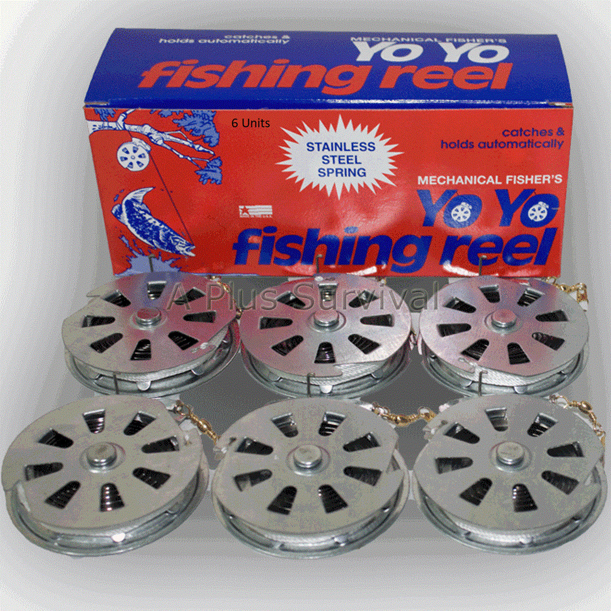Lot of 6 - Mechanical Fishing Snare Reel Yo Yo Hunting