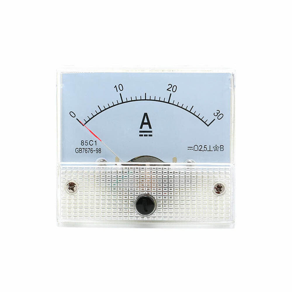 US Analog Amp Panel Meter 2-30A 10-50V DC Ammeter Current Voltmeter Voltage 85C1