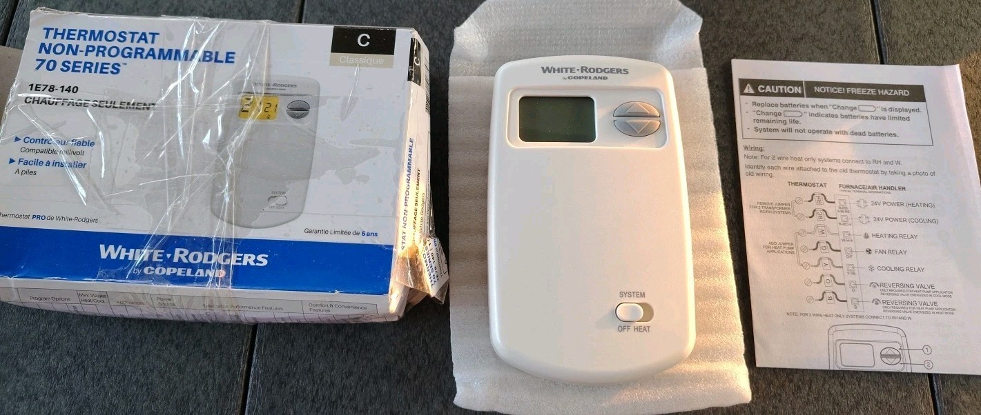 Emerson Thermostats 1E78-140 Non-Programmable Heat Only Thermostat