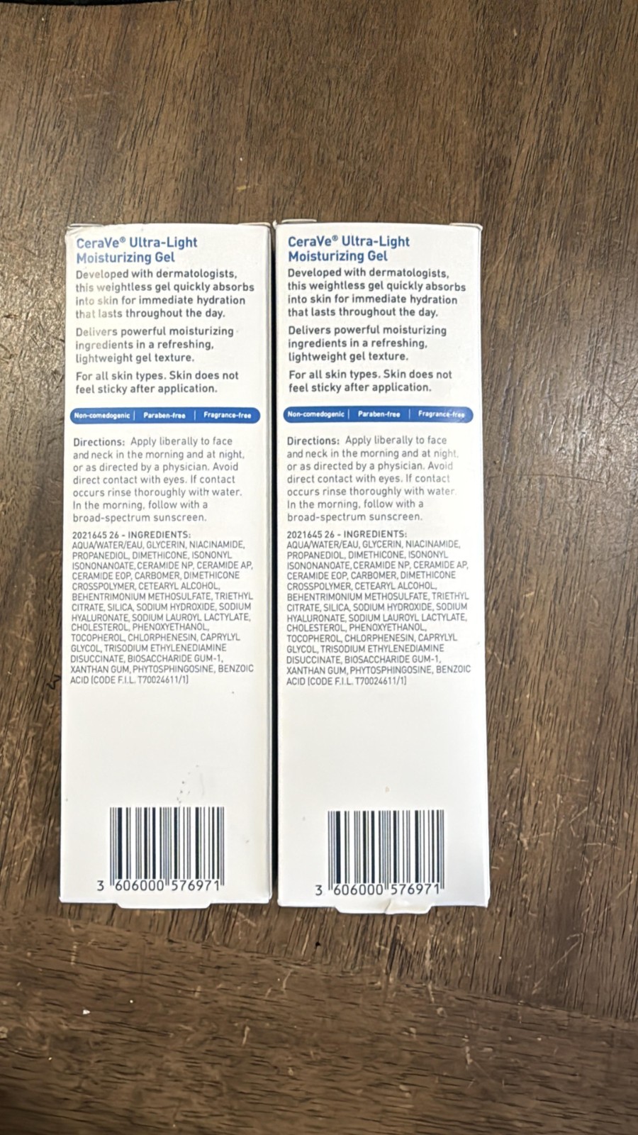 2 Pack Cerave Ultra-Light Moisturzing Gel 1.75 Fl oz, NEW IN BOX-FREE SHIP