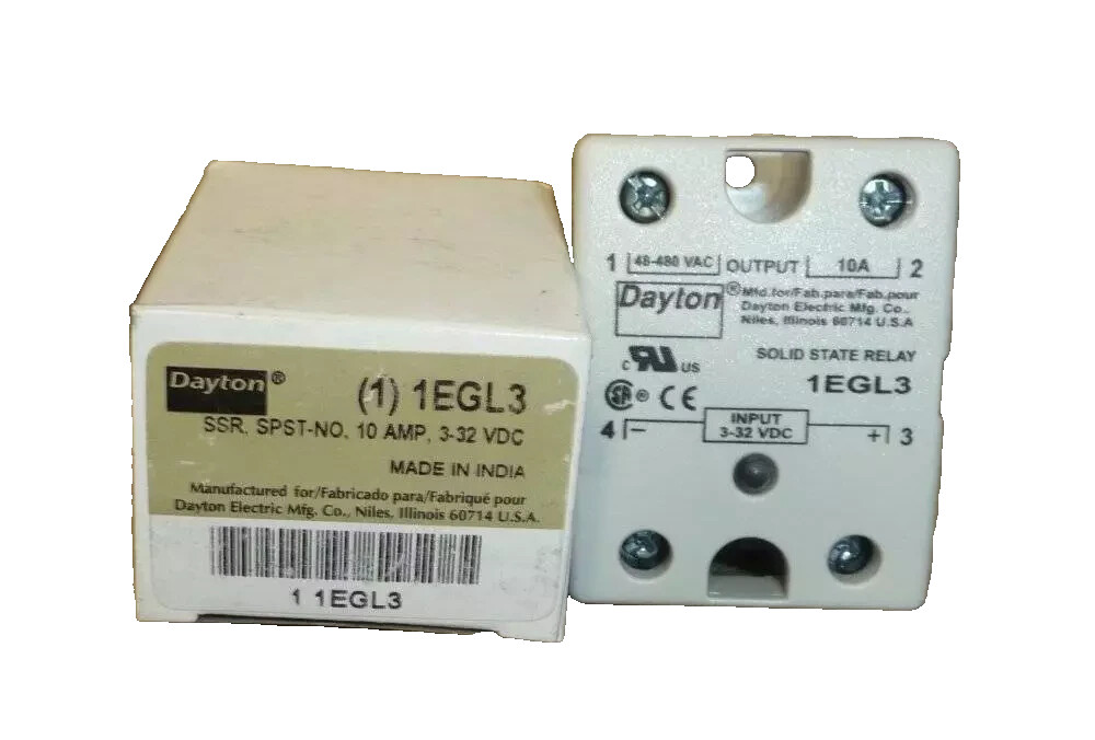 DAYTON Solid State Relay: Surface Mounted, 10 A Max Output Current, Triac, AC