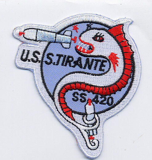 USS Tirante SS420 - 3" Submarine Patch - BC Patch Cat No c5764