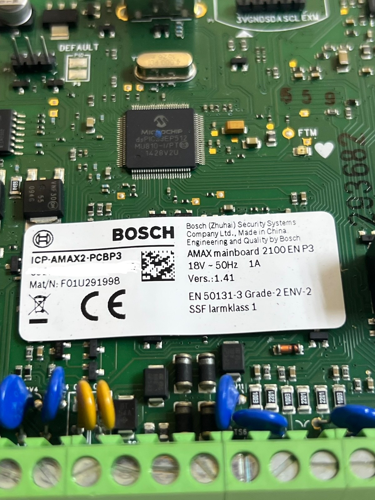 Bosch ICP-AMAX2-PCBP3 Security Control Panel