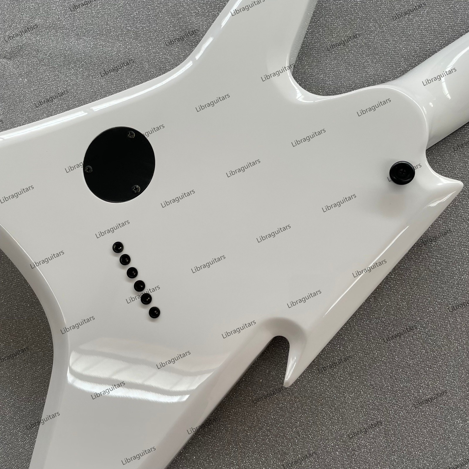 Electric Guitar Stainless Rounded Fret Edge Bone Nut Solid Body 6 Strings White