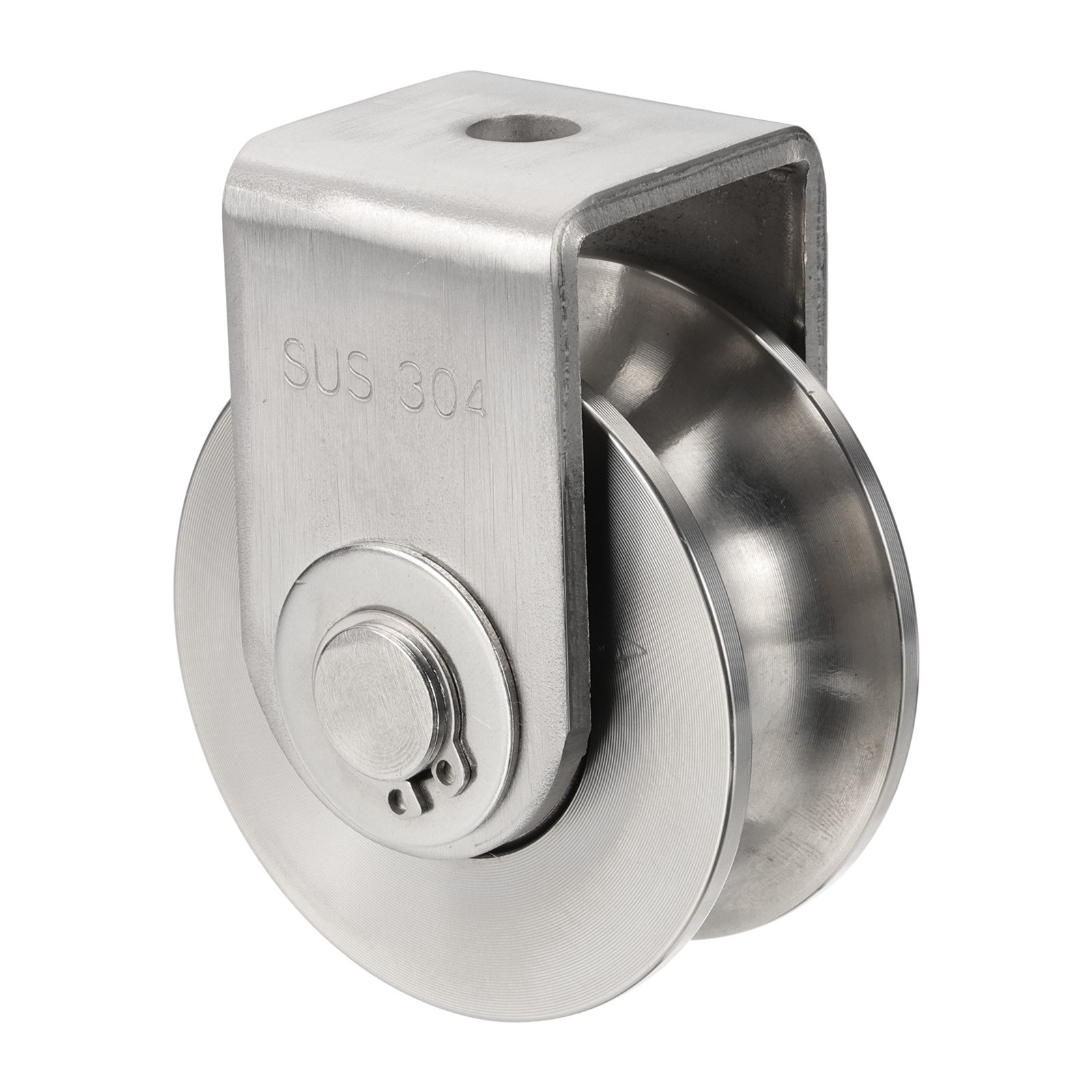 Dia.2.7" U Groove Wheel with Bracket, Track Wheel Load 660 lbs