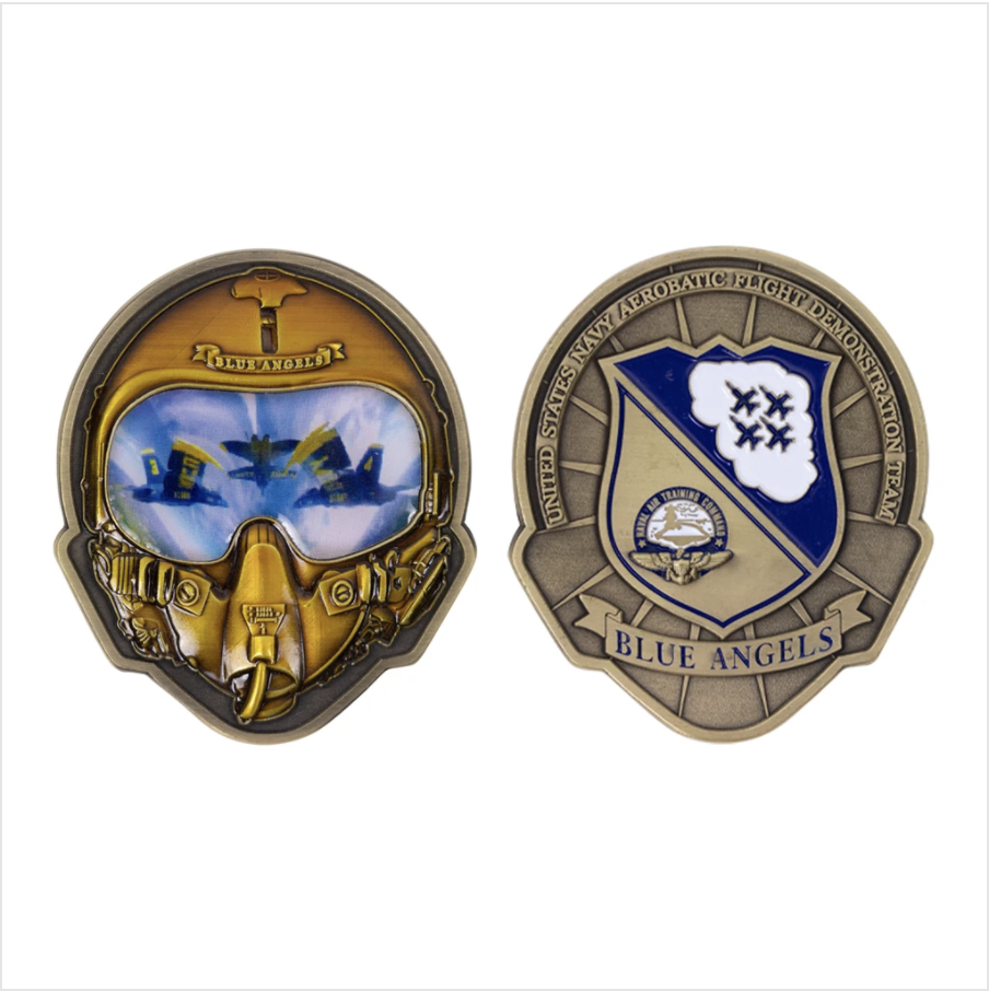 GENUINE U.S. COIN: BLUE ANGELS HELMET