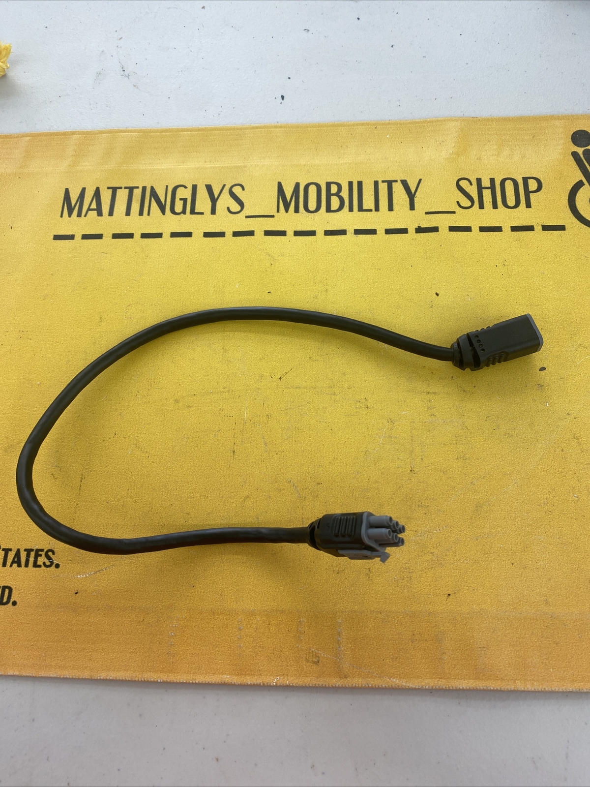 🥇QLogic 3 MALE / FEMALE 19" Bus Extension Cable For Quantum Powerchairs *L@@K*