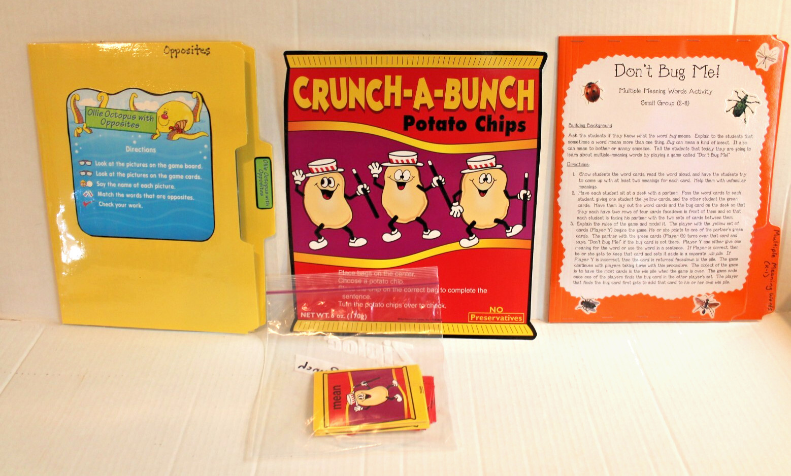 LOT of 3 Reading Vocabulary Games Activities Grades 2-4 Multiple-Meaning Words