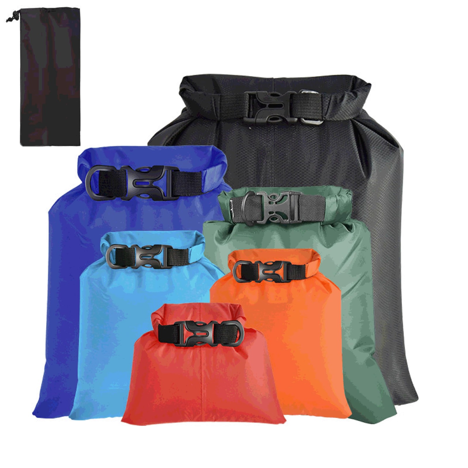 ILZAR 6PCS Dry Bags Waterproof, 8L, 5L, 3.5L, 3L, 2.5L, 1.5L, 6PCS-A