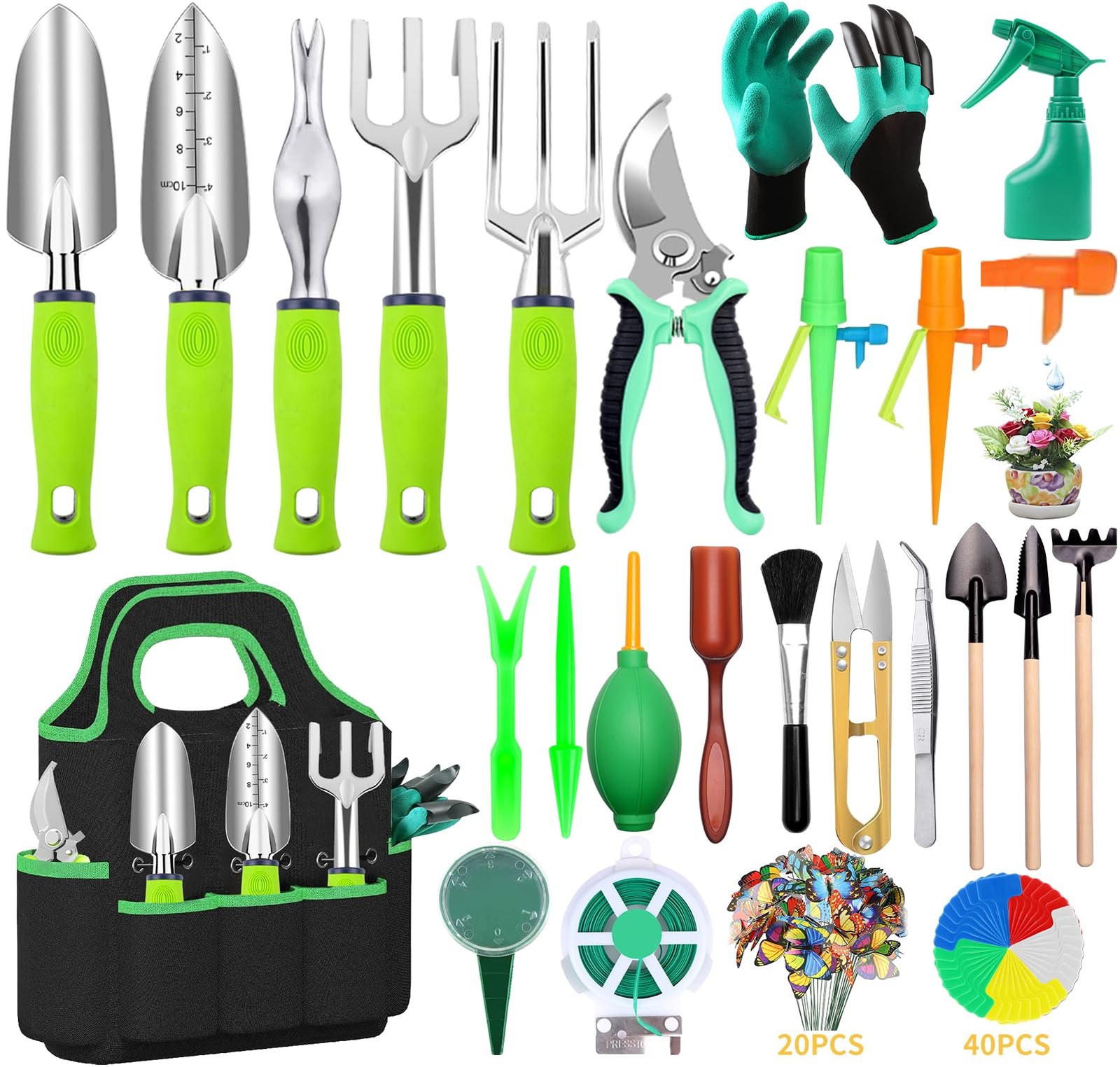 84 PCS Garden Tools Set,10pcs Succulent Set Included 6pcs Multicolor