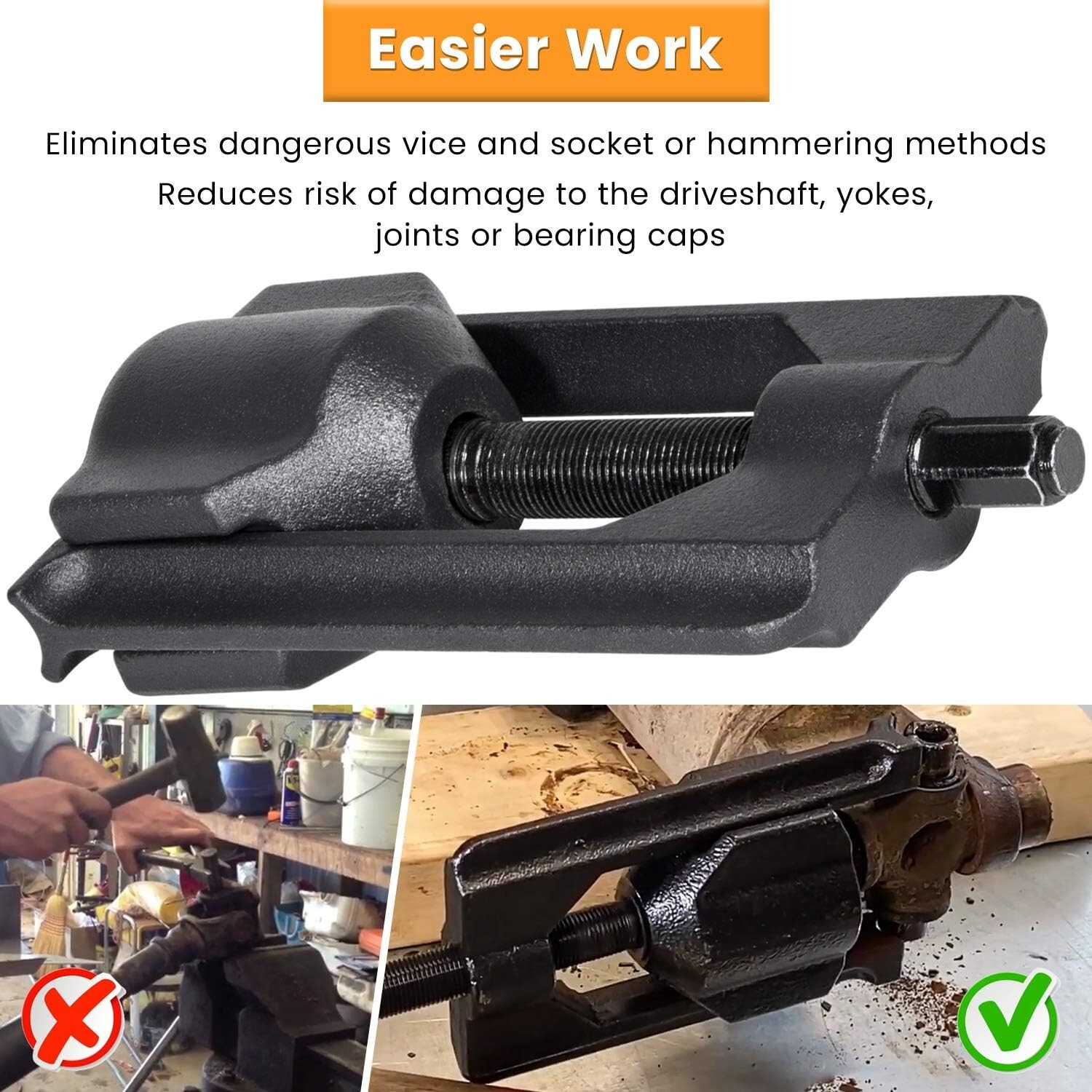 10105 Heavy Duty Universal Joint Puller Press Remover U-Joint Tool Class 1-3