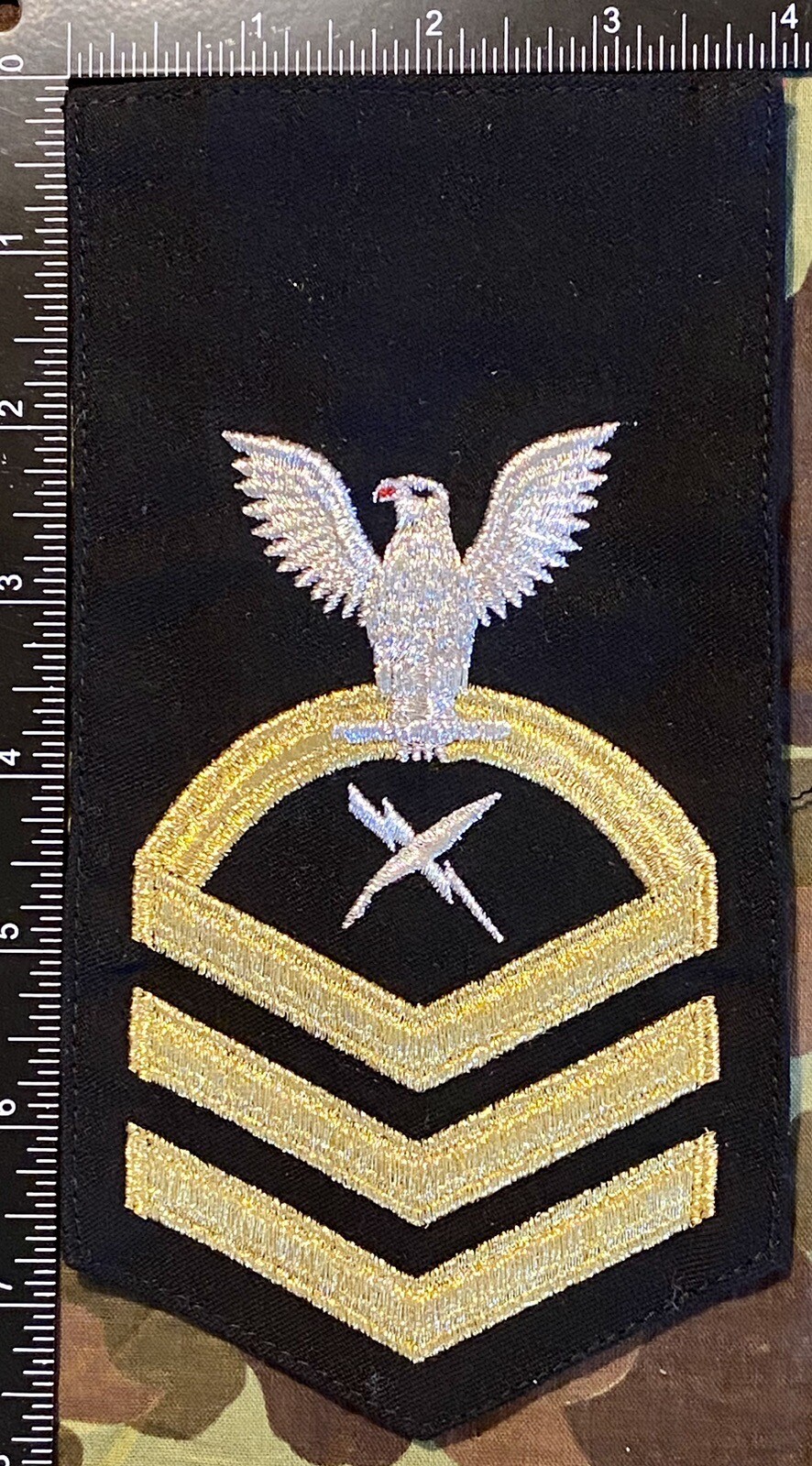 US Navy Gold Rate Cryptologic Technician Chief Petty Officer rank Patch USN CTC