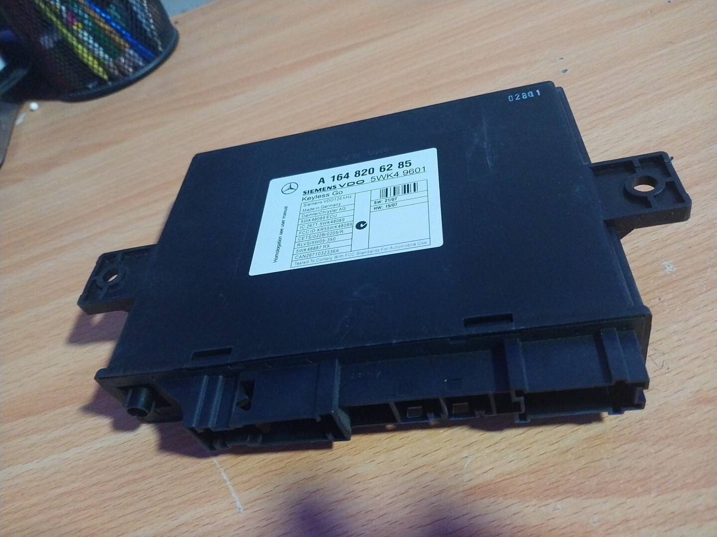 08 09 Mercedes-Benz ML550 Keyless Go Module A1648206285