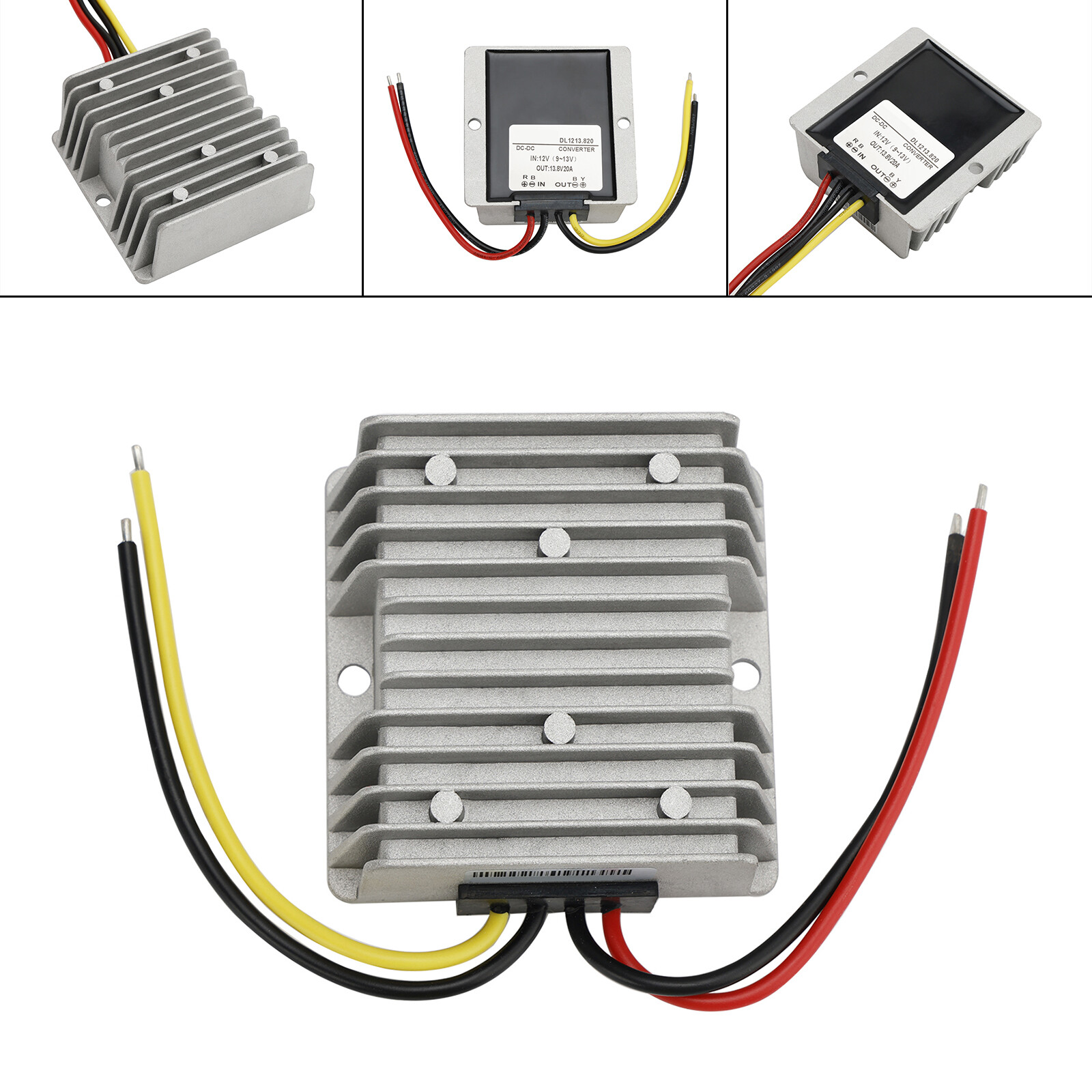 Waterproof DC/DC Converter Regulator 12V Step Up to 13.8V 20A 276W #8