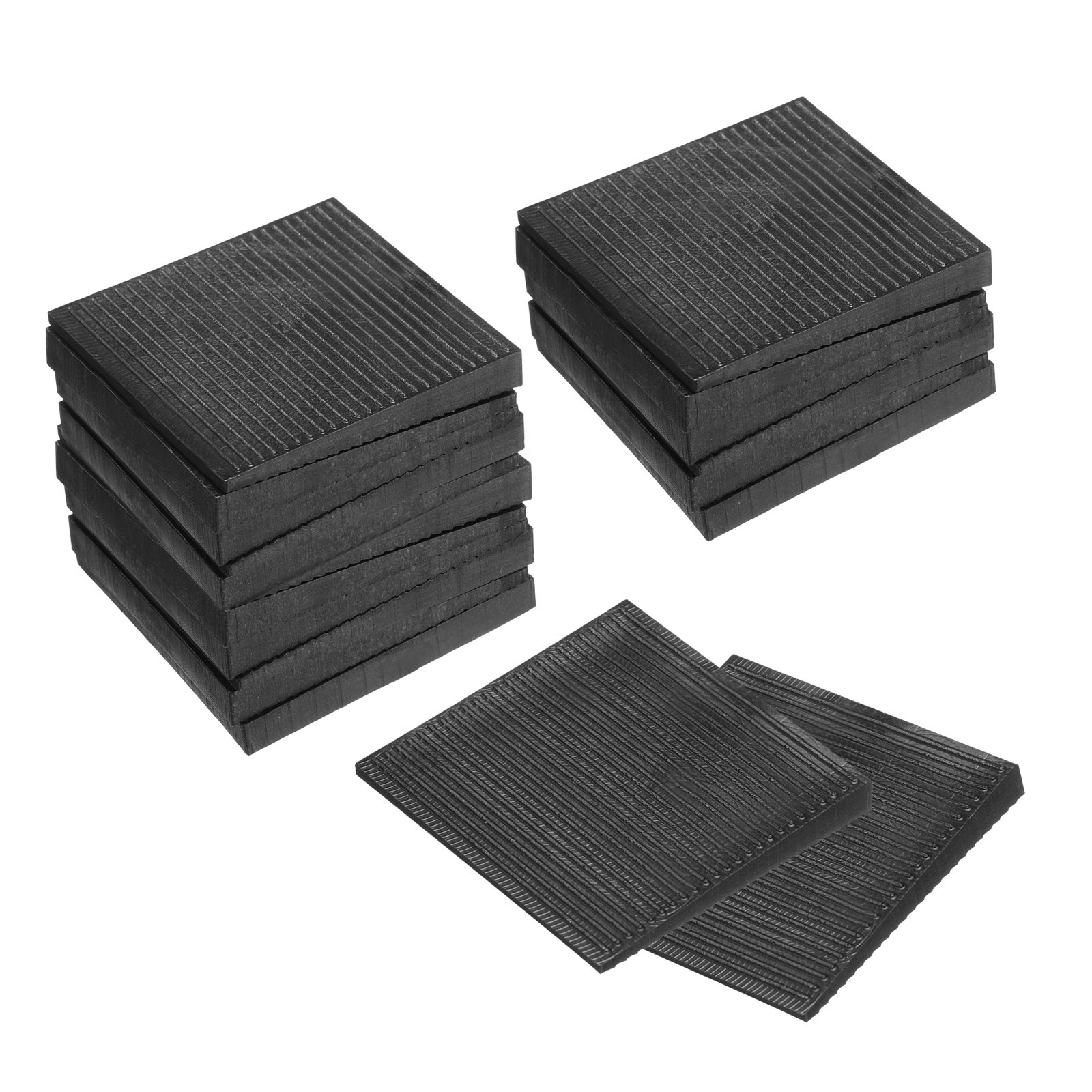 Furniture Levelers, 16 Pcs Furniture Wedges, Black Plastic (50 x 50 x 6mm)