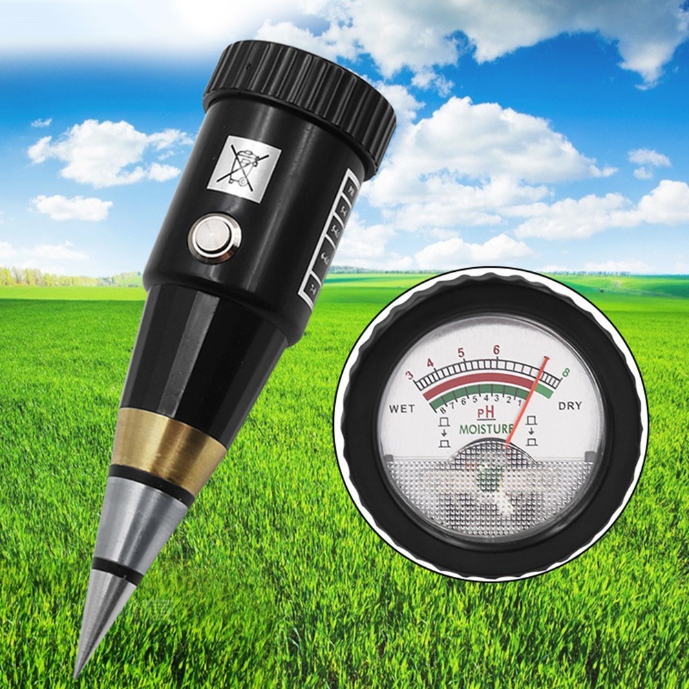 Professional pH Meter for Soil with Moisture Sensor and Metal Electrode
