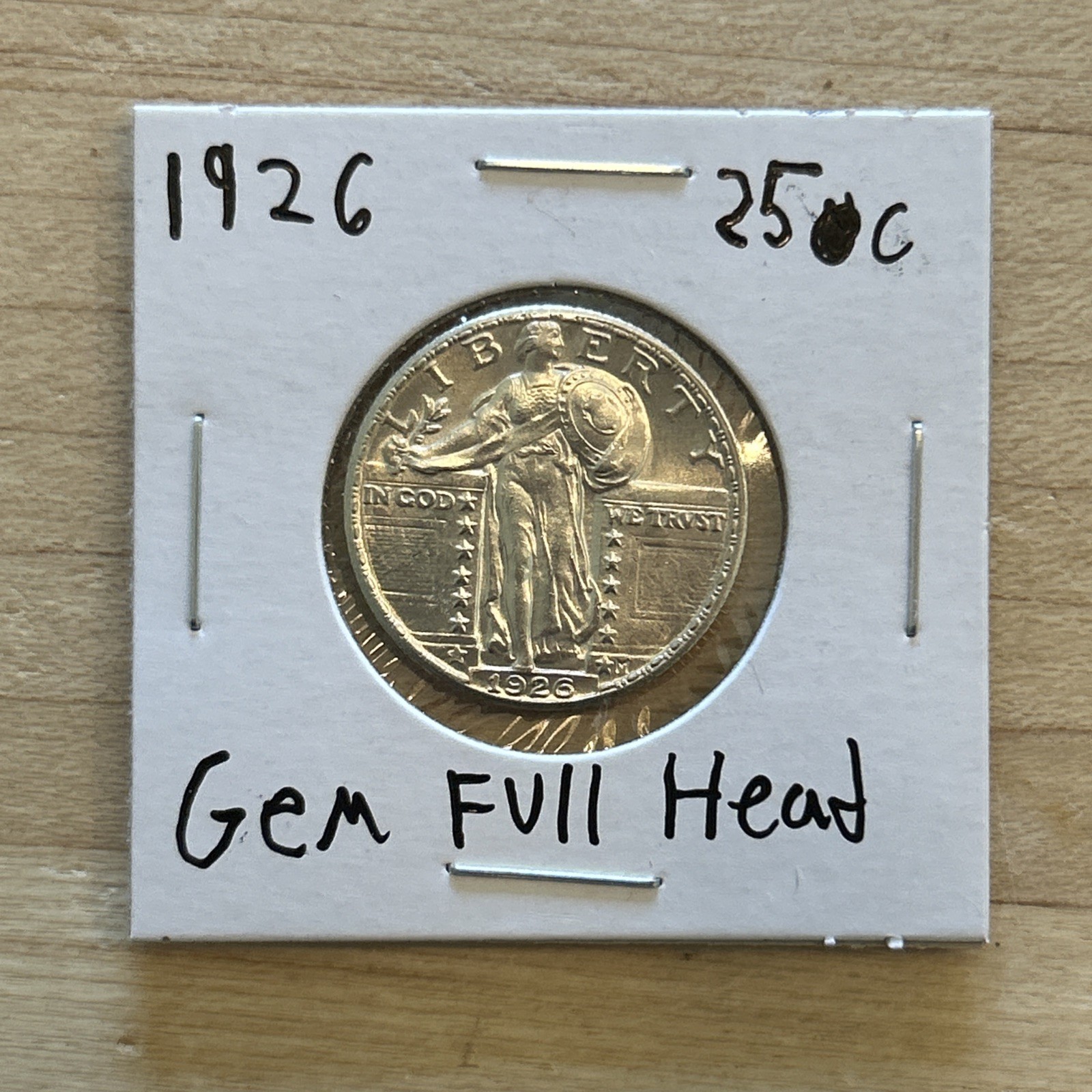 1926 Uncirculated Standing Liberty Quarter Bu Ms Gem Full Head
