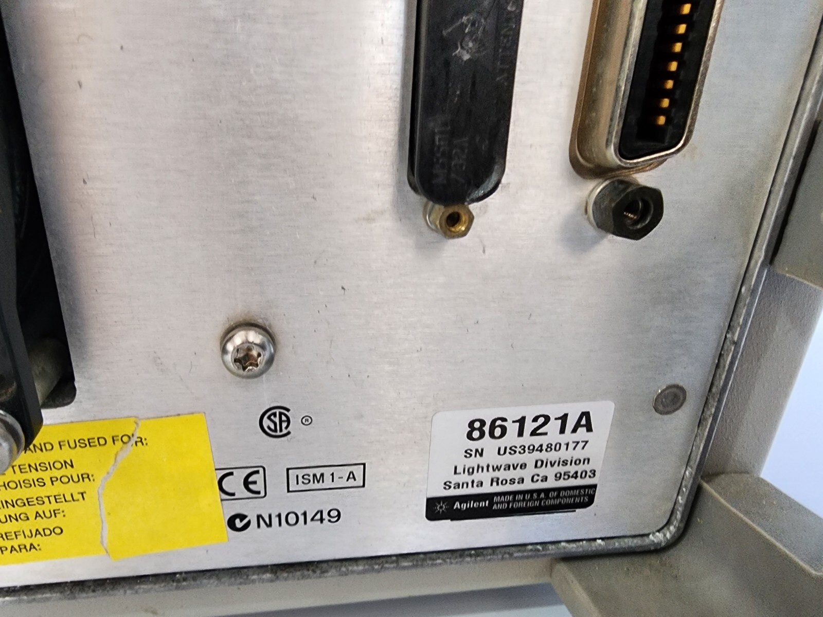 HP - Agilent - Keysight 86121A WMD Channel Analyzer