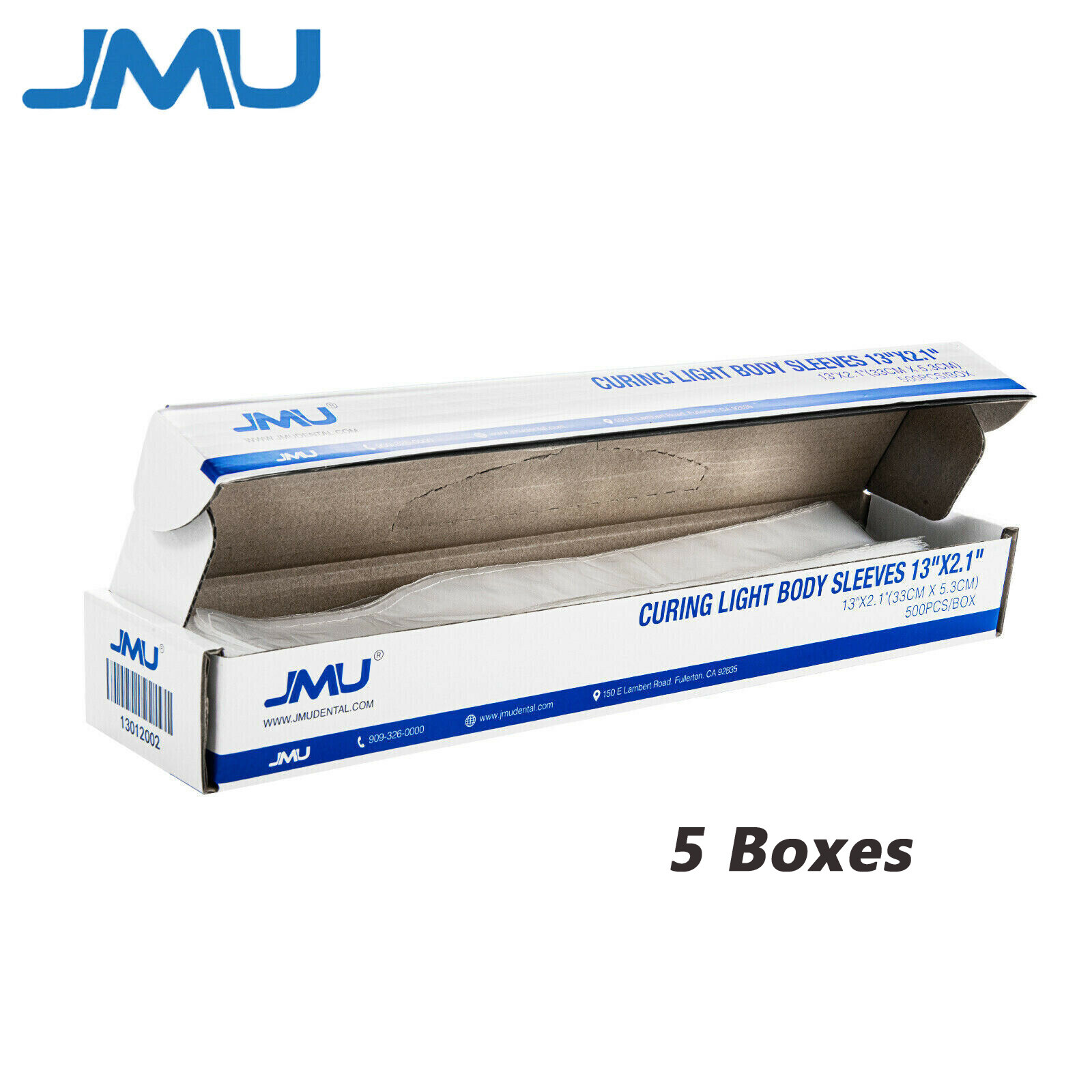 2500/5Boxes Dental Curing Light Body Sleeve Soft Disposable Durable PE 13"x2.1"