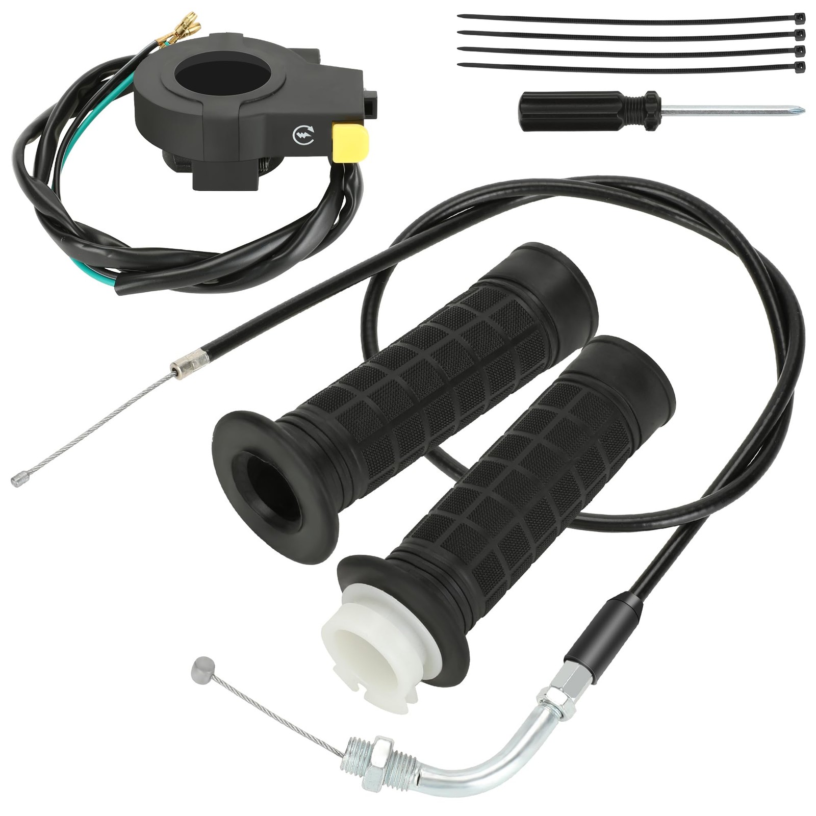 Throttle Cable Twist Throttle Handle Grip Assembly for2 Stroke Engine 80cc 100cc