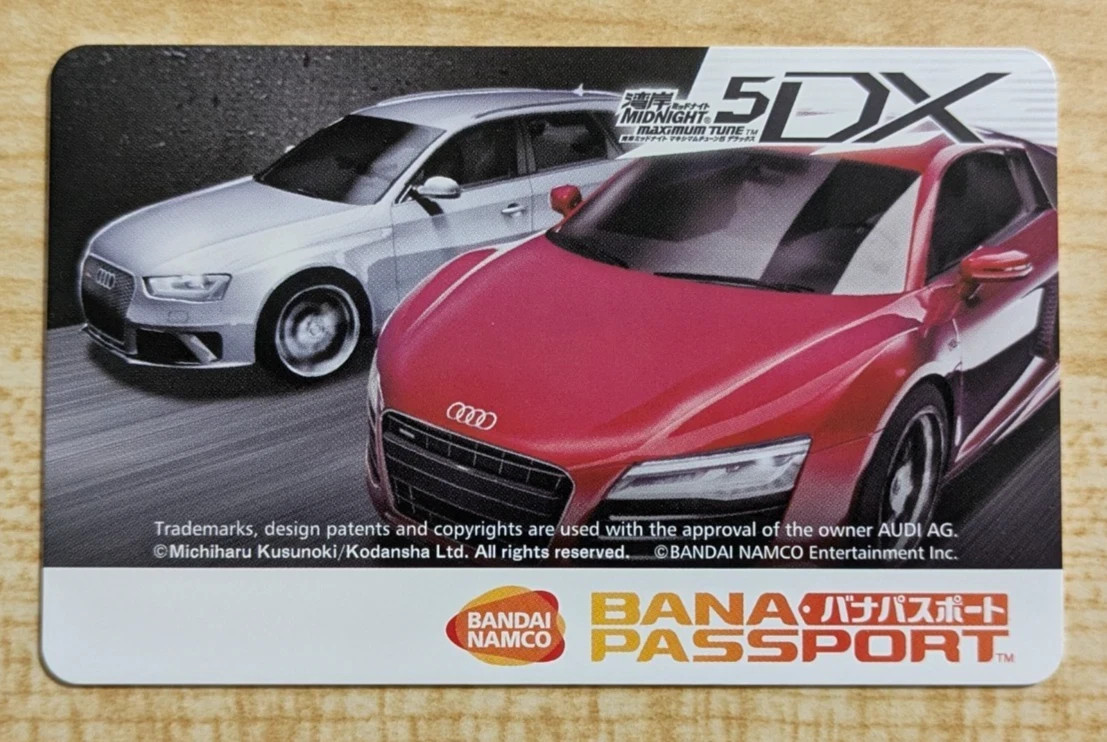 Unused Bandai Namco BANAPASSPORT Card WMMT Wangan Midnight Maximum Tune