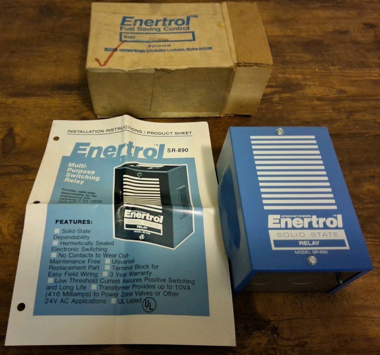 Enertrol SR-890 120V Solid State Relay 120V 50/60HZ Industrial Replacement