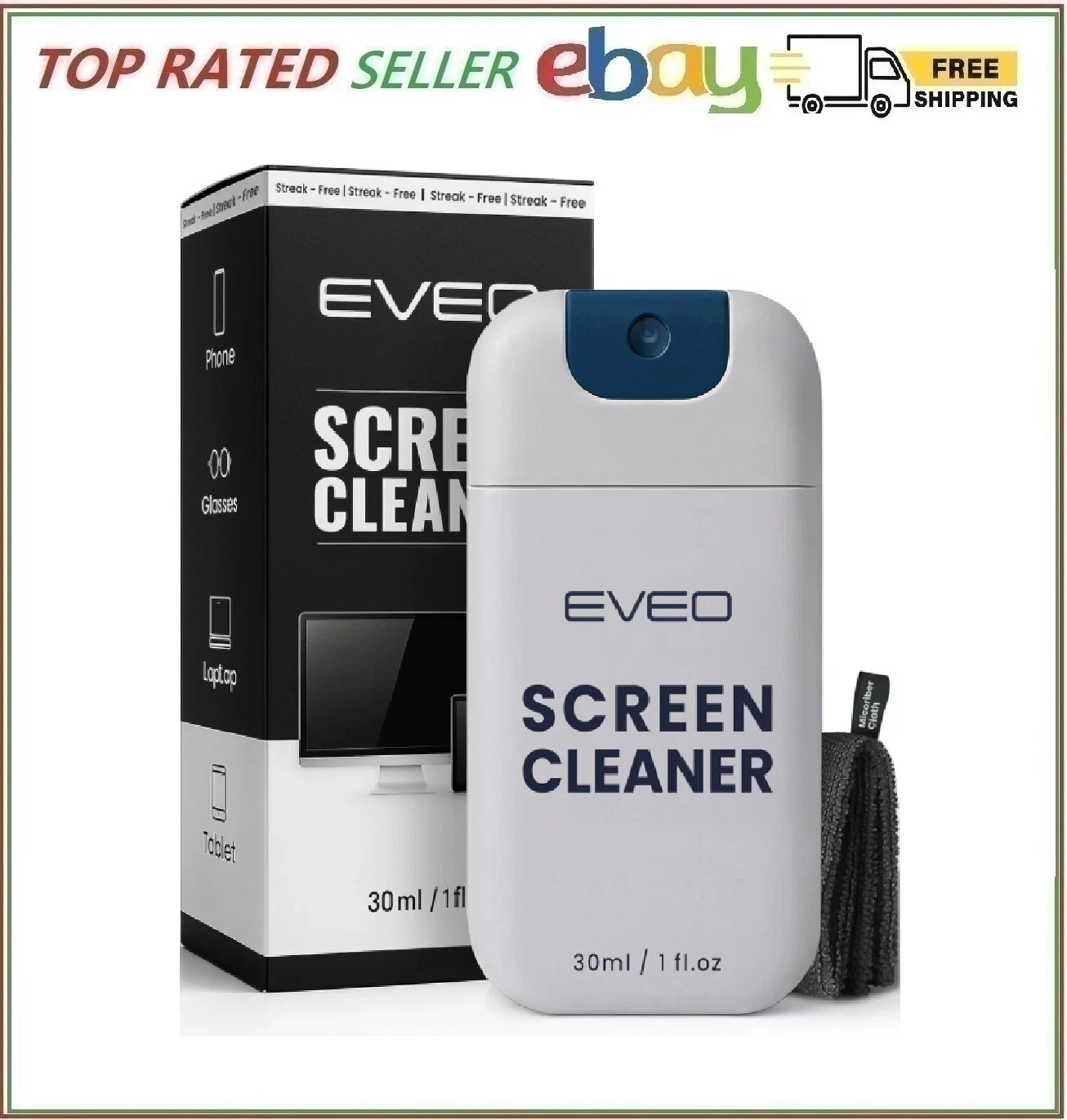 EVEO Computer Screen Cleaner Spray Kit- Portable Laptop Screen Cleaner, Phone Cl