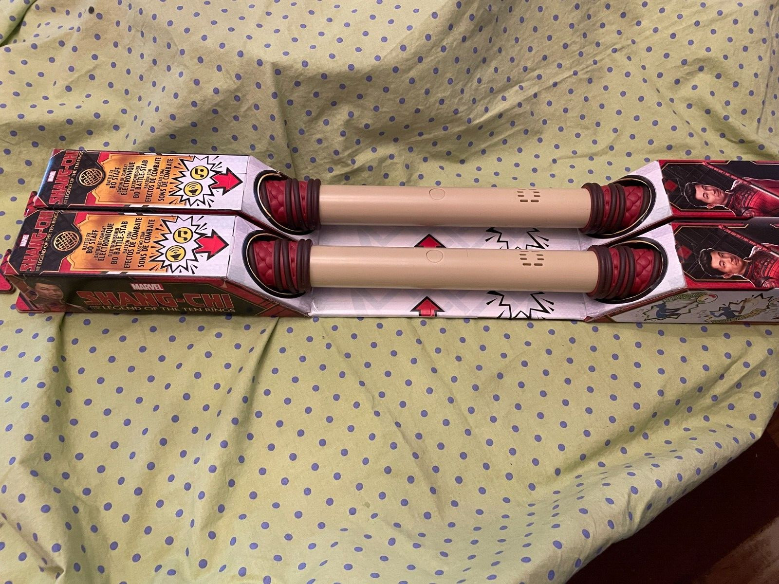 Hasbro Marvel Shang Chi Legend of the Ten Rings Electronic Stick SET OF 2 NEW!