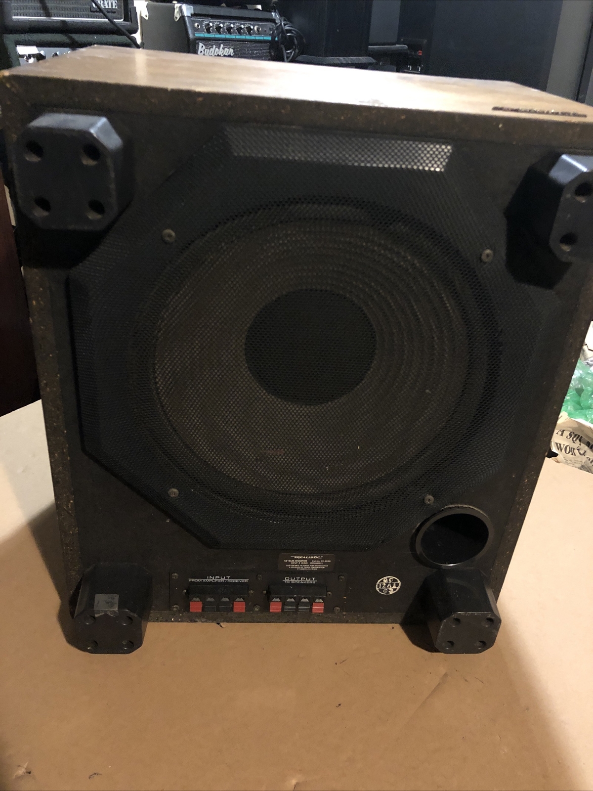 Vintage 12”Realistic Sub Woofer Input 8 Ohms 100W Max