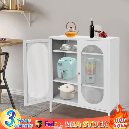 3 Tiers Storage Cabinet Kitchen Pantry Cabinet Bathroom Bedroom Organizer Shelf