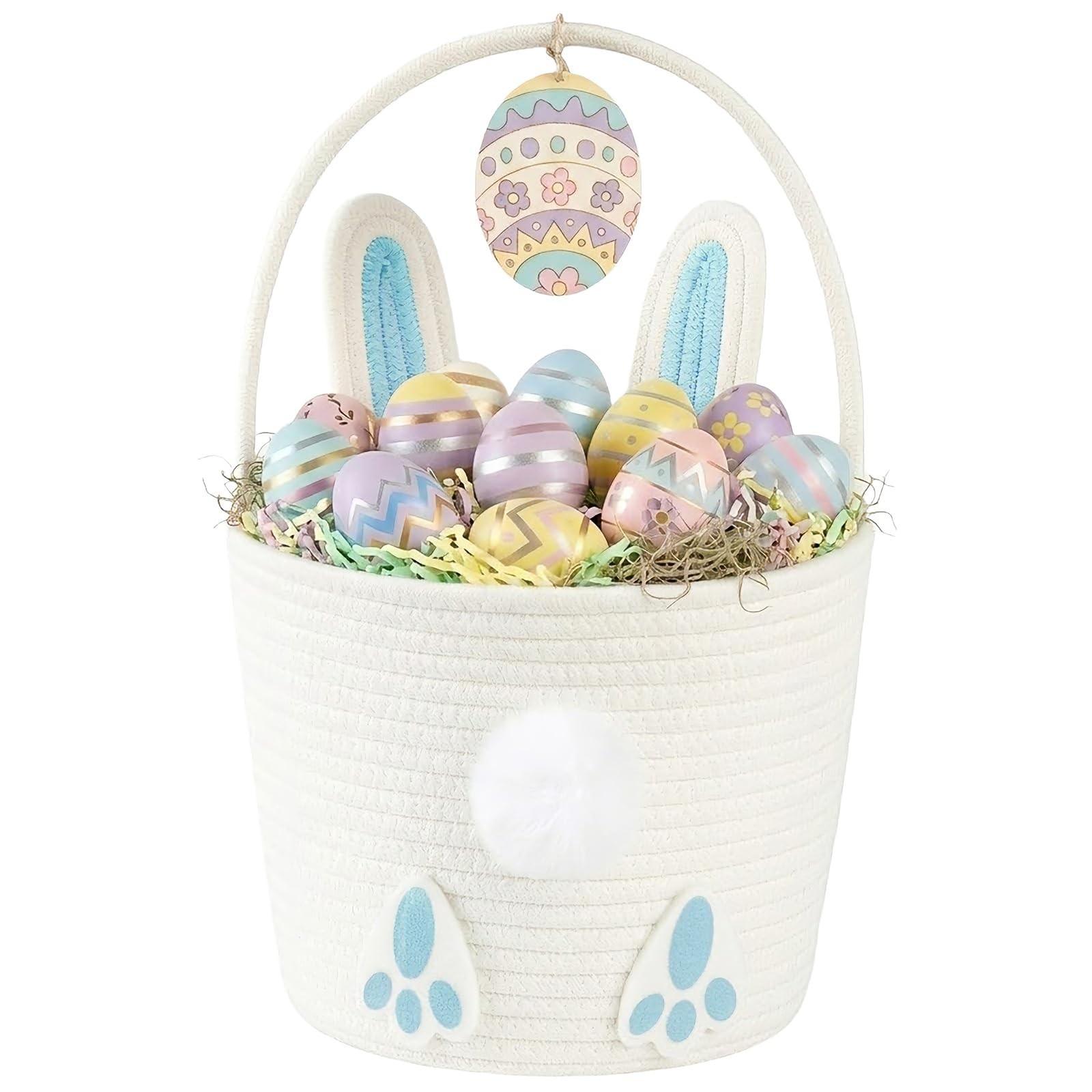 OIASKET Easter Basket for Toddler, Woven Baby Easter Gifts Basket with Handle...