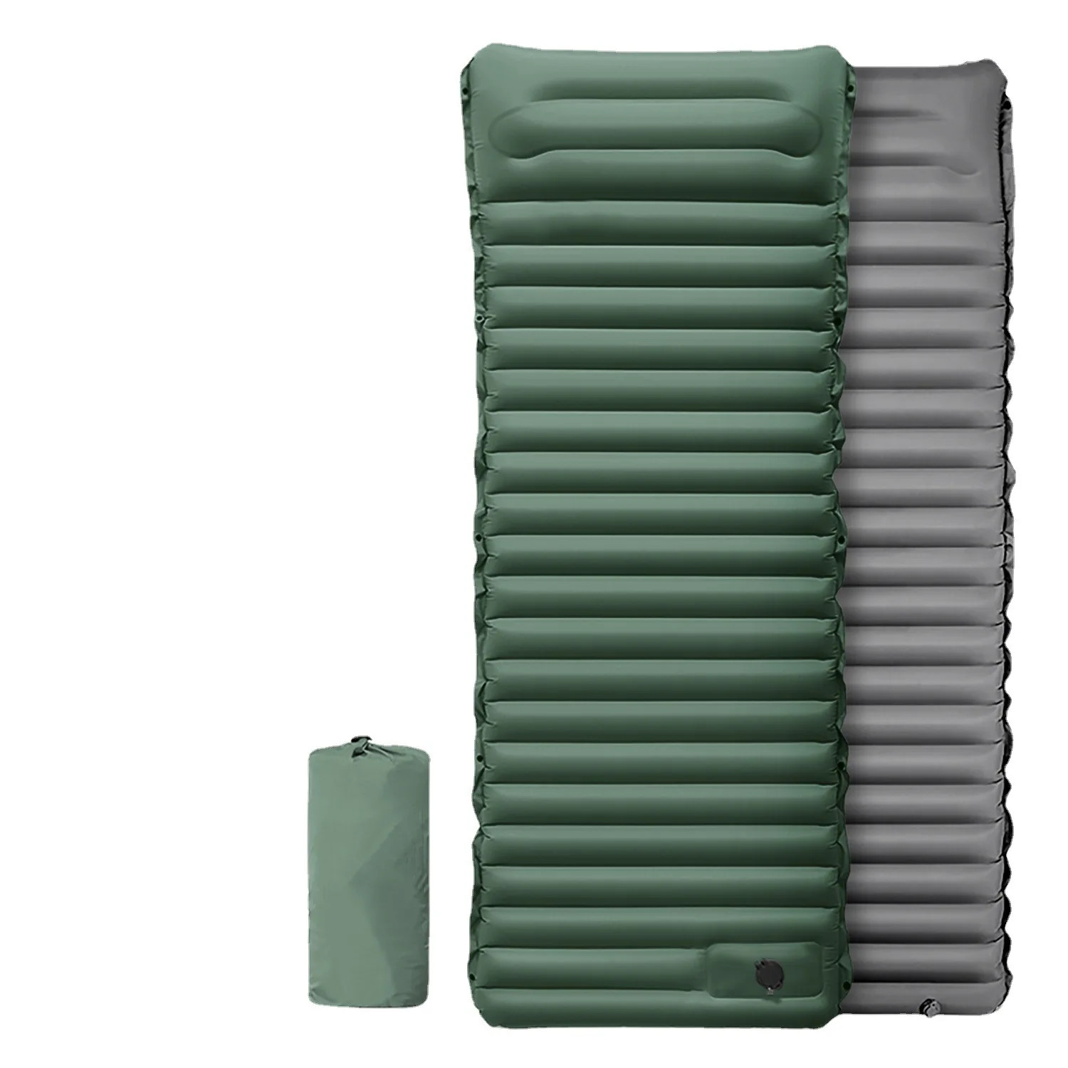 Ultralight Inflatable Camping Sleeping Pad with Built-In Pump and Pillows
