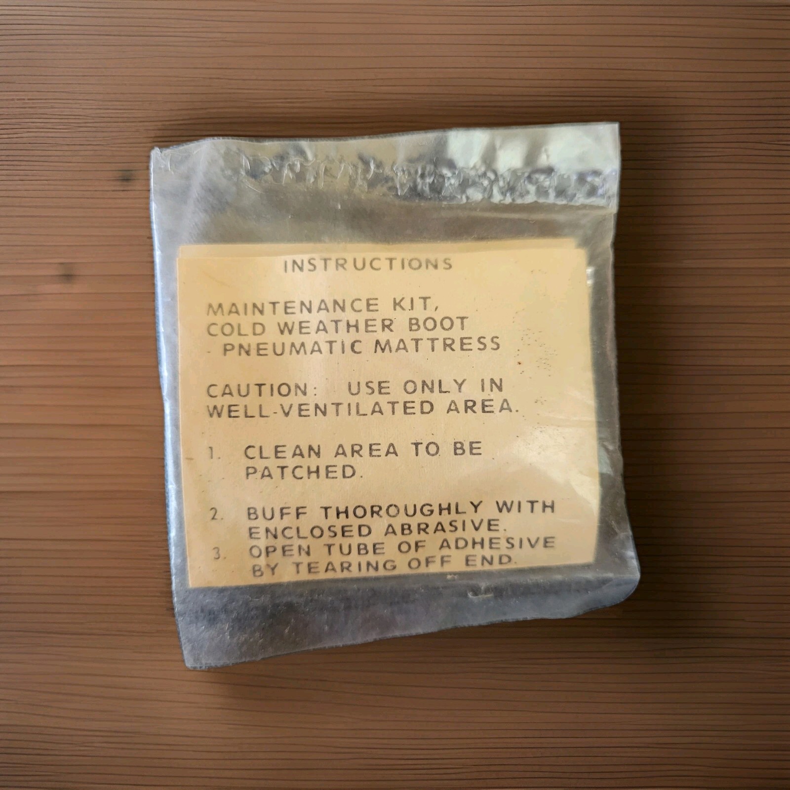 Vtg. Military Cold Weather Boot Pneumatic Mattress Maintenance Kit Vietnam Era