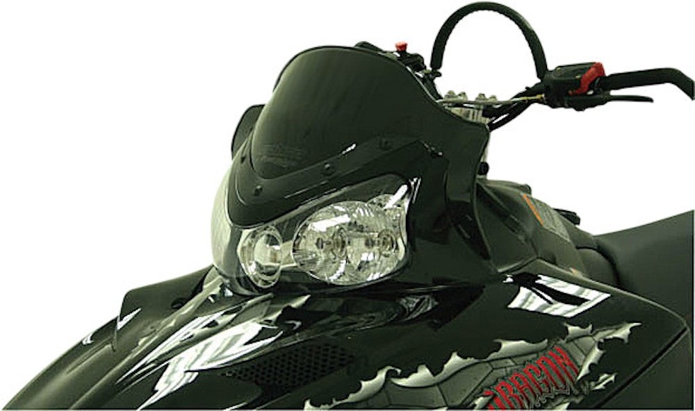 Powermadd Cobra Windshield Low Black 11" Polaris IQ Switch RMK Switchback 07-15