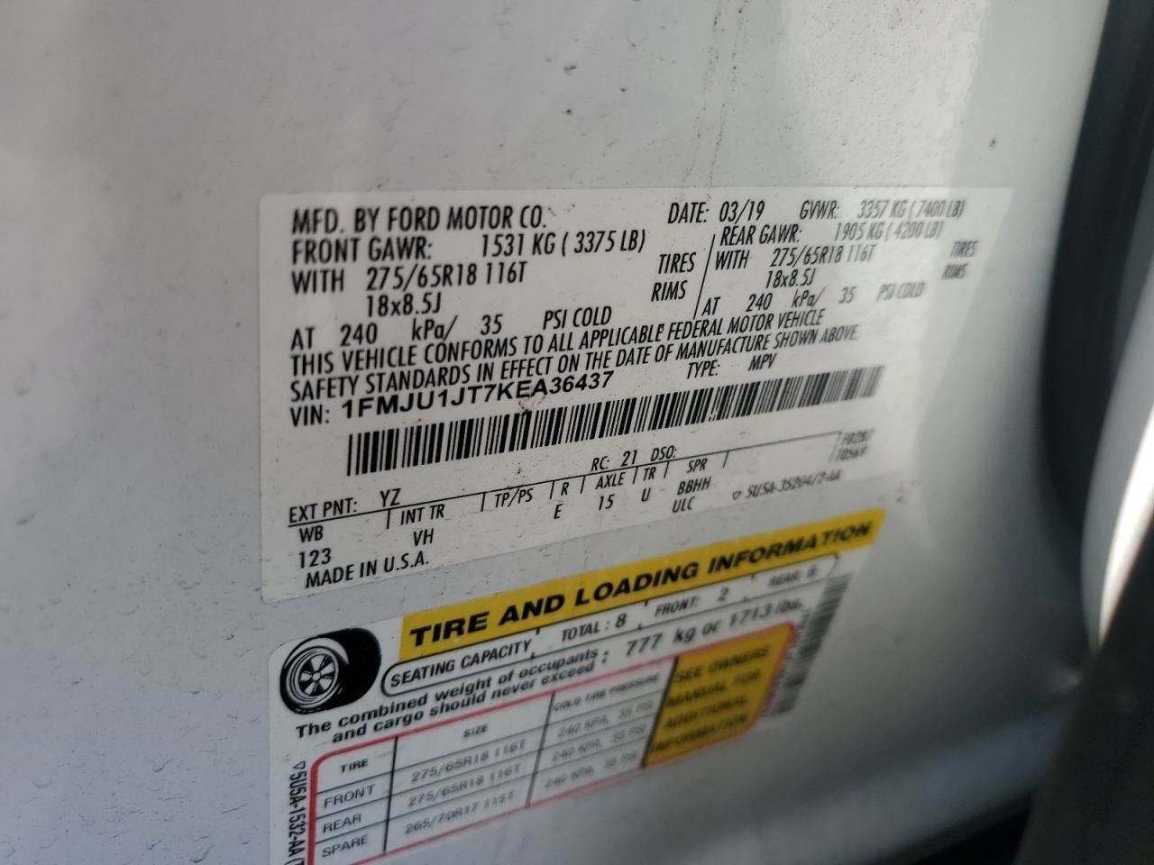 EXPEDITON 2019 Glove Box 4974402