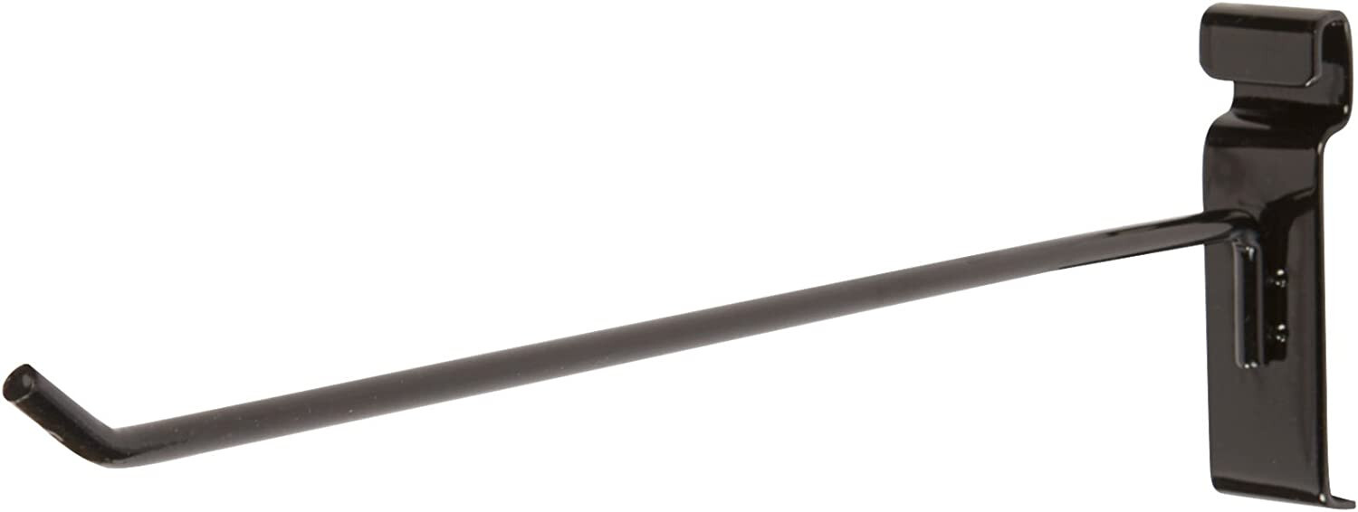 Lot of 25  12" Wire Grid Hooks Hook Peg Gridwall 25 Black 6 mm Tubing Wiregrid