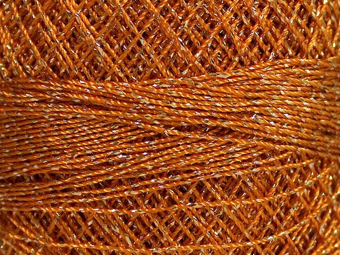 Copper Gold Metallic Braid Thread #50147 Cross Stitch 20g YarnArt Camellia