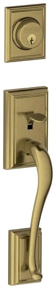 Schlage F58-ADD Addison Single Cylinder Exterior Entrance - Brass