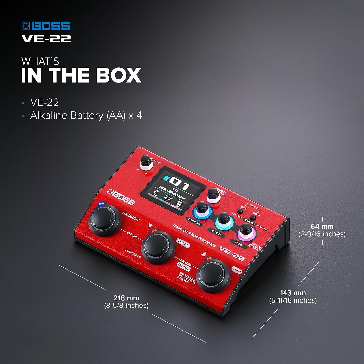BOSS VE22 Vocal Effects Processor Ex-Display Minor Blemishes Boxed Japan