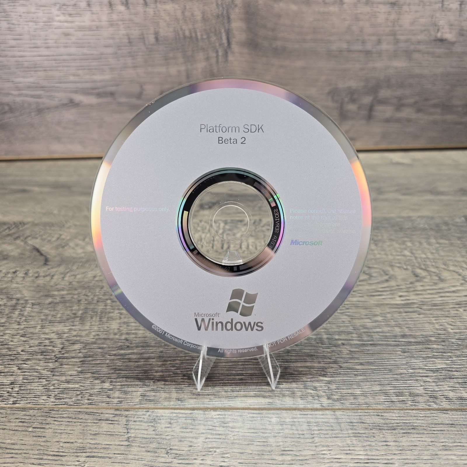 2001 Windows Platform SDK Beta 2 CD Disc - Excellent Condition
