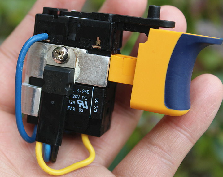 Pistol Drill Switch DC Trigger Switch 9.6-20V DC 12A CAPAX-03 50-6/3 MOD:6-95B