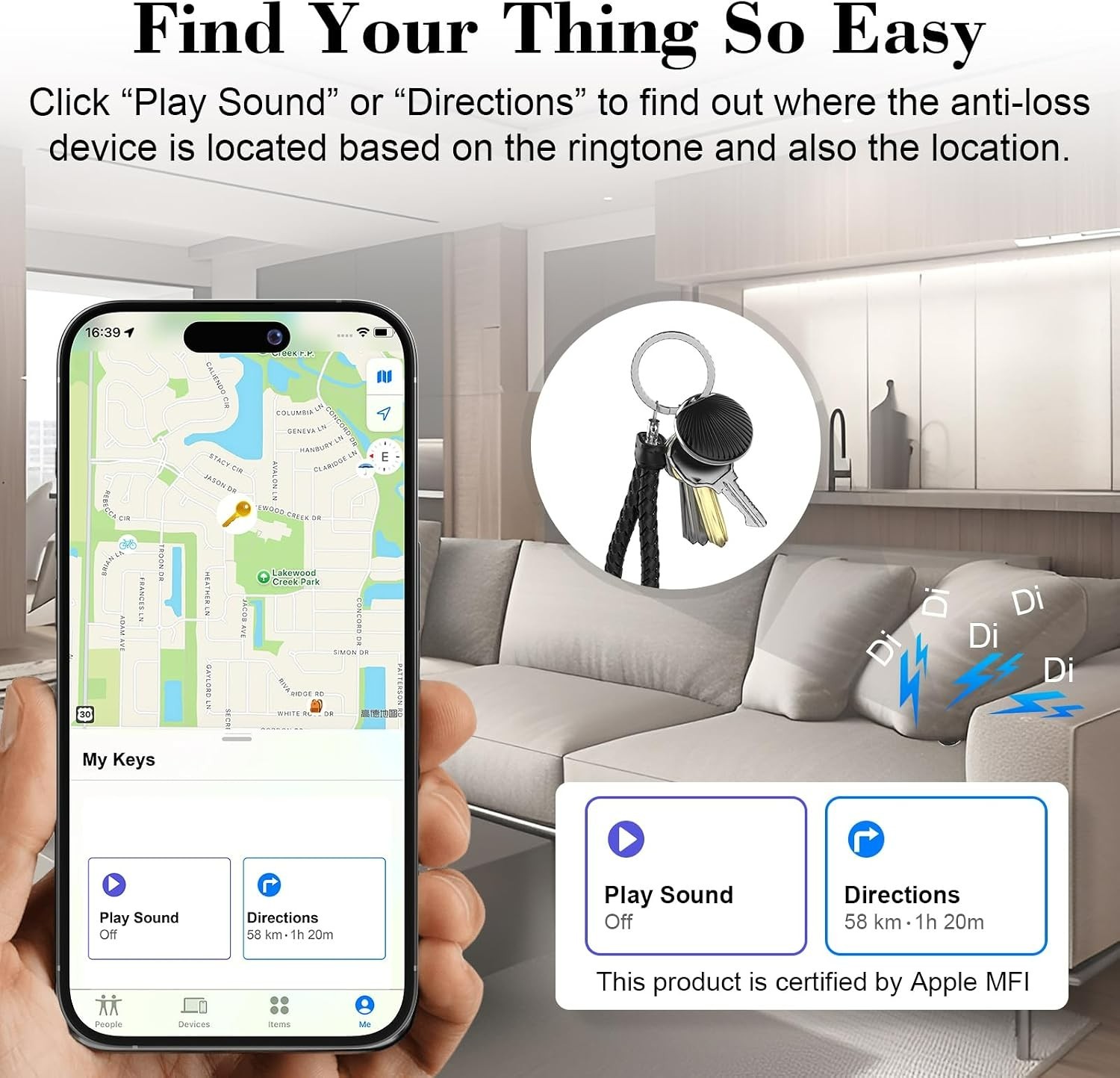 4 Pack Smart Bluetooth Tracker Tags Apple Find My MFi Certified (IOS only)