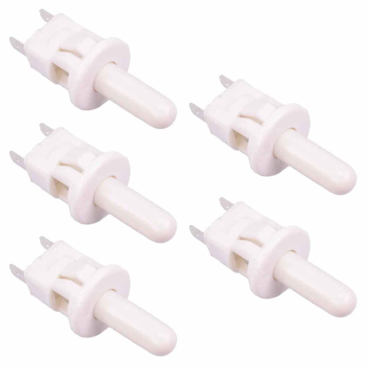 5 x White Off-(On) Momentary Push Button Door Switch 19mm SPST