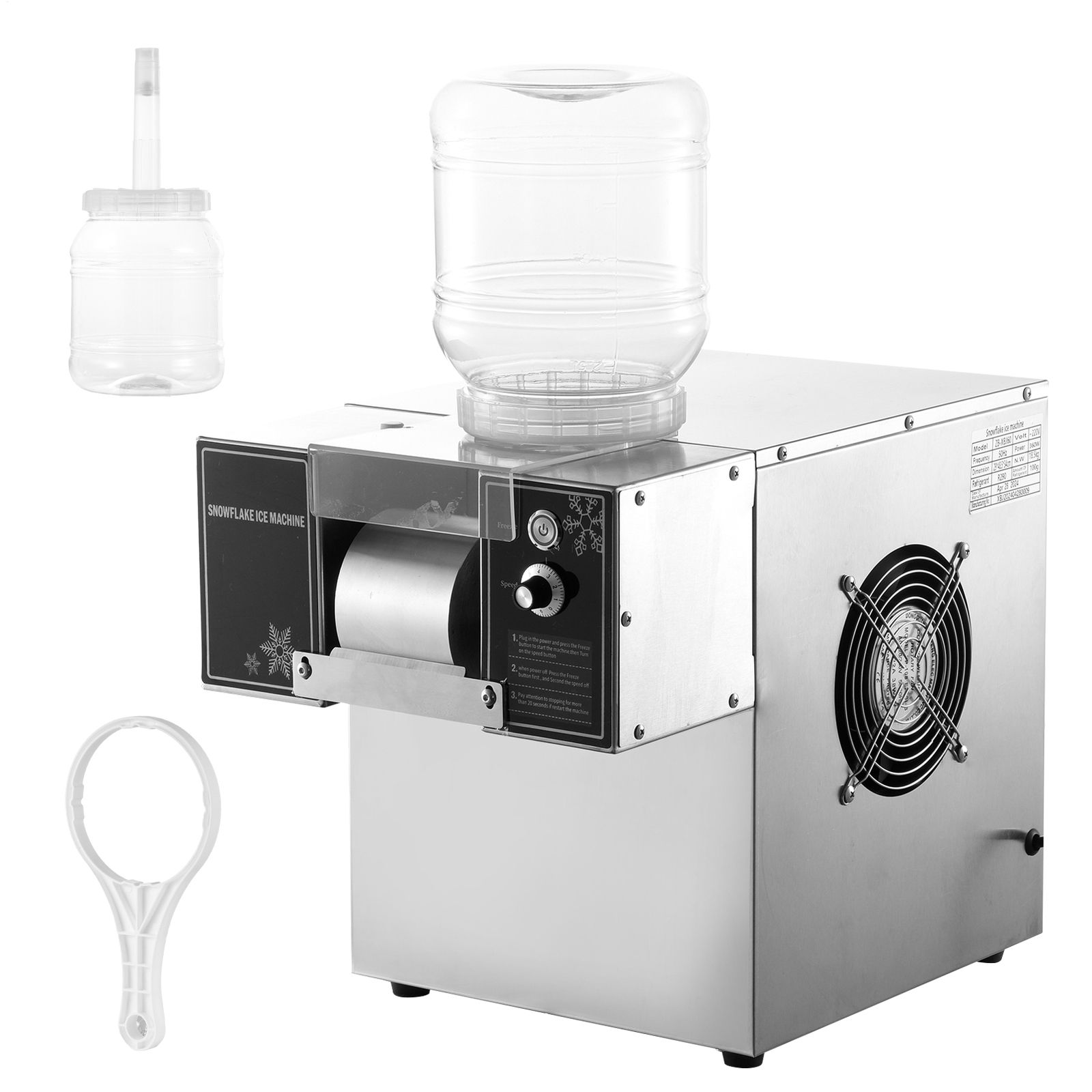 Commercial Snowflake Ice Machine, Snow Cone Machine, Ice Shaver Slush Maker US-