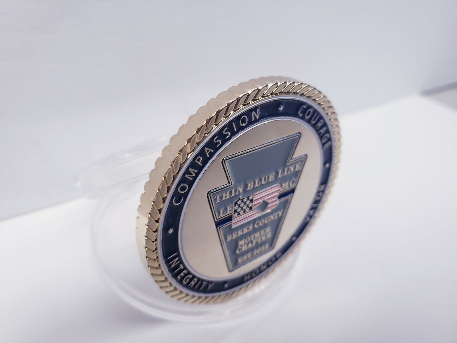 Thin Blue Line LEMC Berks County Mother Chapter Est.2021 Challenge Coin