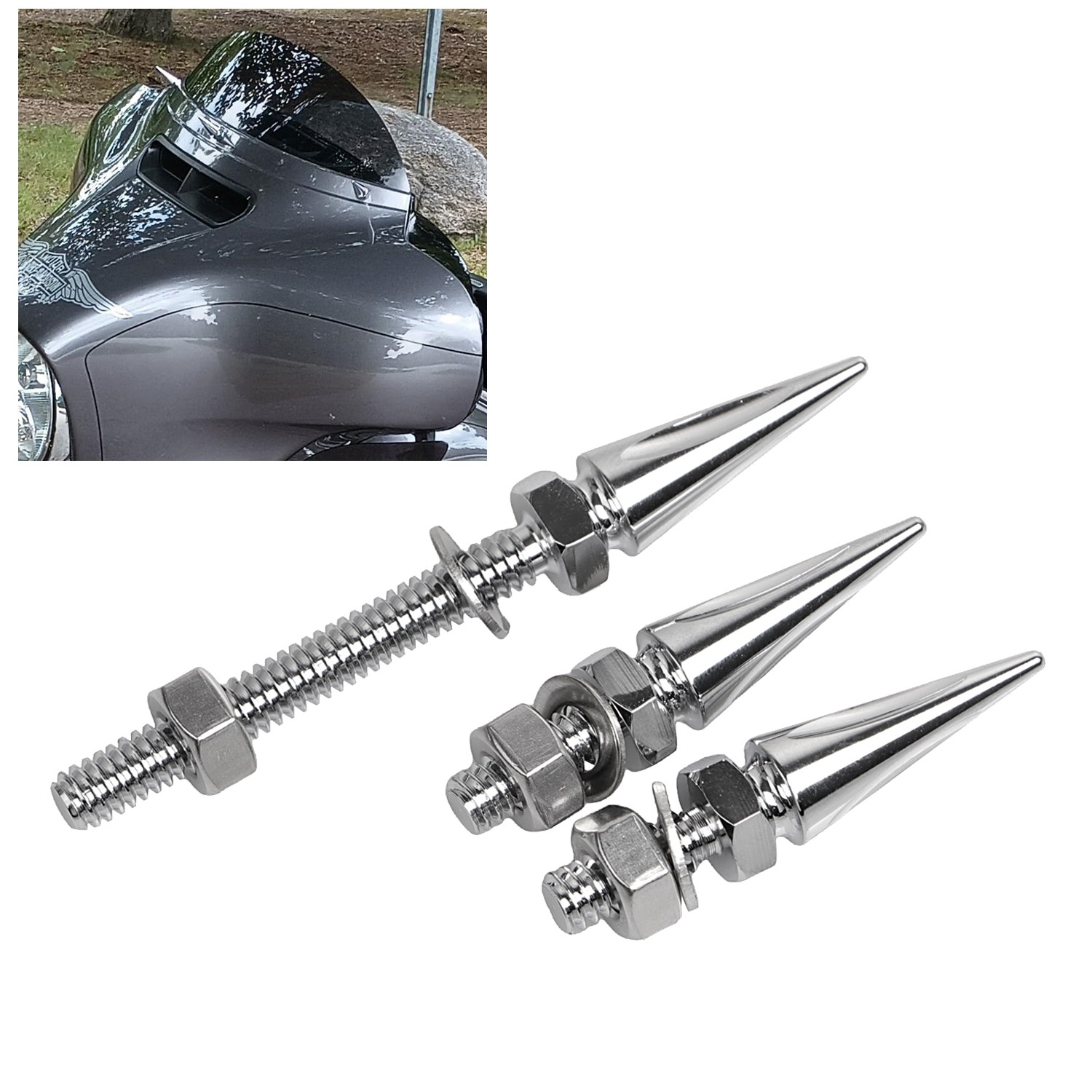 Windshield Spike Bolts For Harley Touring Electra Tri Glide FLHT Ultra Limited