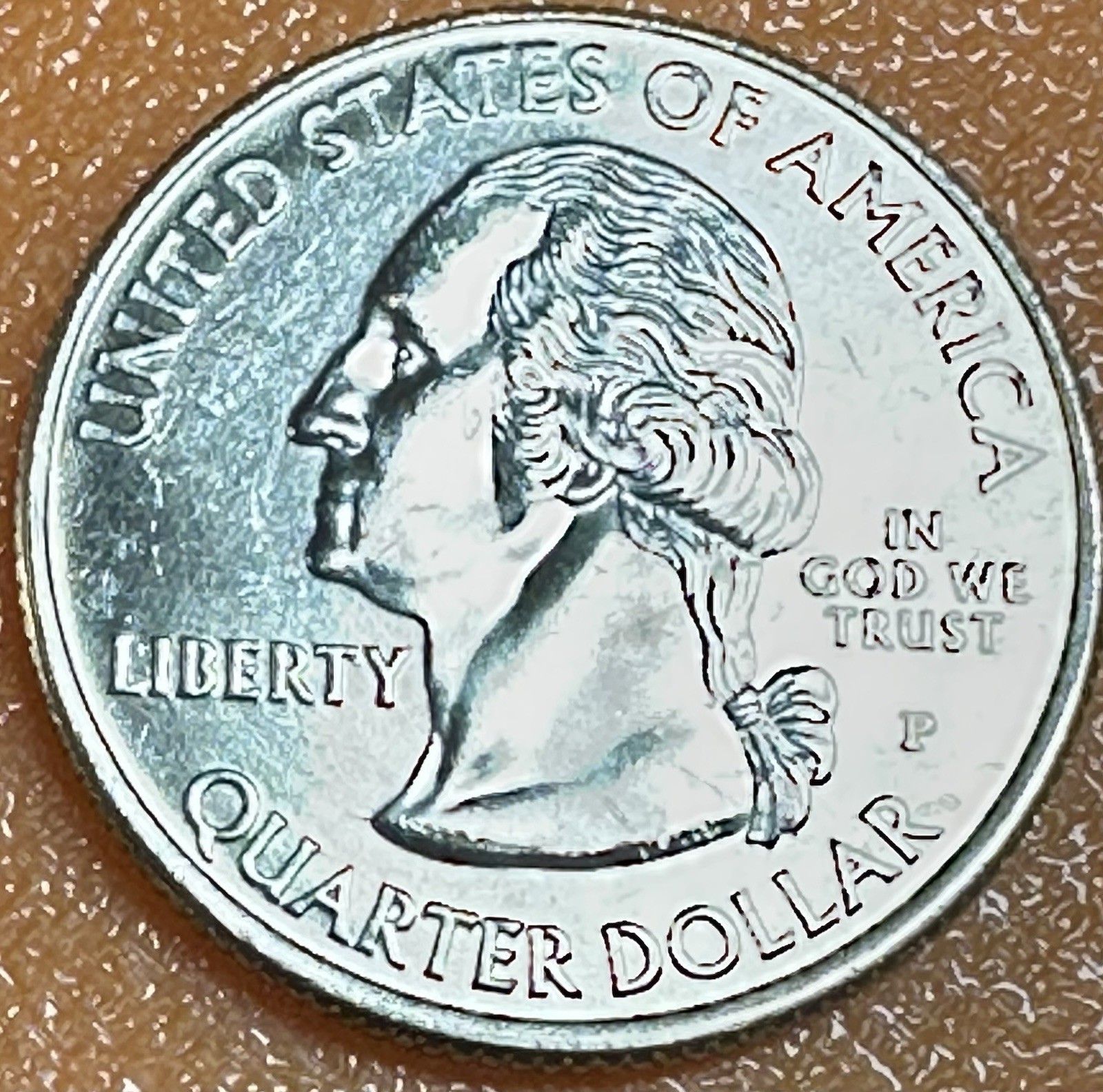 MS 2009-P Puerto Rico Quarter Error, Filled Mint Mark
